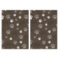 thumbnail image 1 of 2 Pcs Funny Kitchen Towels,Brown Dog Paw Footprint Microfiber Dish Towels,Kitchen Tea Towels,Kitchen Towel Set (18" X 26"), 1 of 7