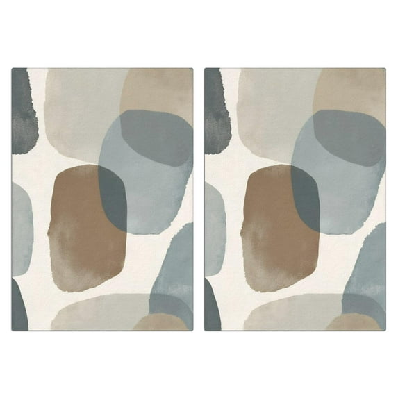 2 Pcs Funny Kitchen Towels,Brown and Grey Abstract Art Artwork Microfiber Dish Towels,Kitchen Tea Towels,Kitchen Towel Set (18" X 26")