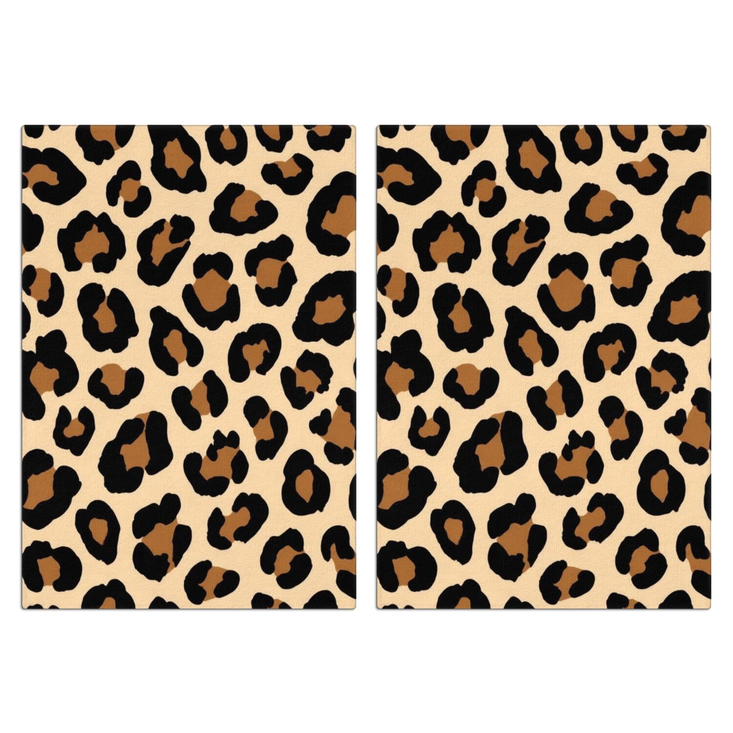 2 Pcs Funny Kitchen Towels,Classic Leopard Print Microfiber Dish Towels,Kitchen Tea Towels,Kitchen Towel Set (18" X 26")