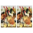 thumbnail image 1 of 2 Pcs Funny Kitchen Towels,Colorful Chicken Group Pattern Microfiber Dish Towels,Kitchen Tea Towels,Kitchen Towel Set (18" X 26"), 1 of 7