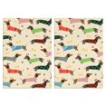 thumbnail image 1 of 2 Pcs Funny Kitchen Towels,Colorful Funny Dachshund Microfiber Dish Towels,Kitchen Tea Towels,Kitchen Towel Set (18" X 26"), 1 of 3