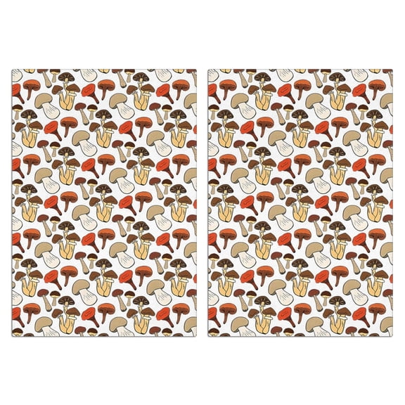 2 Pcs Funny Kitchen Towels,Colorful Mushroom Group White Pattern Microfiber Dish Towels,Kitchen Tea Towels,Kitchen Towel Set (18" X 26")