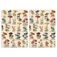 thumbnail image 1 of 2 Pcs Funny Kitchen Towels,Colorful Mushroom Label Light Pattern Microfiber Dish Towels,Kitchen Tea Towels,Kitchen Towel Set (18" X 26"), 1 of 7