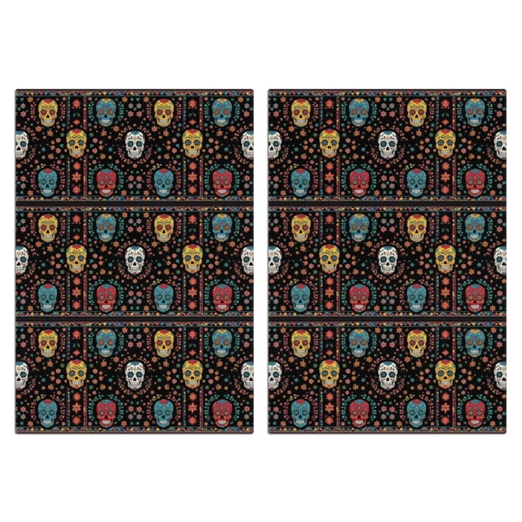 2 Pcs Funny Kitchen Towels,Colorful Skull Flower Pattern Microfiber Dish Towels,Kitchen Tea Towels,Kitchen Towel Set (18" X 26")