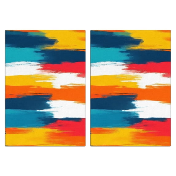 2 Pcs Funny Kitchen Towels,Colorful and Grey Abstract Art Artwork Microfiber Dish Towels,Kitchen Tea Towels,Kitchen Towel Set (18" X 26")