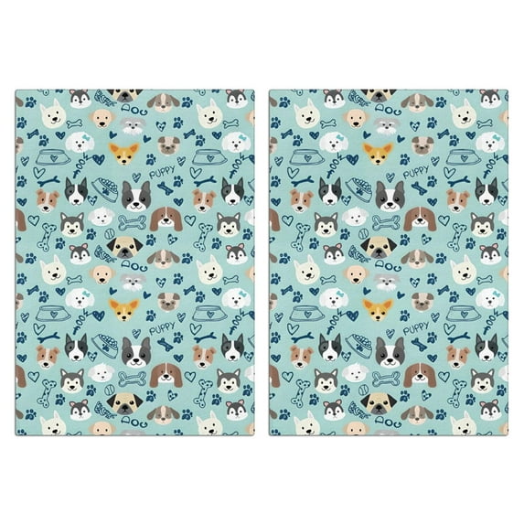 2 Pcs Funny Kitchen Towels,Cute Akita Dog Beagle Bulldog Rottweiler Dachshund Microfiber Dish Towels,Kitchen Tea Towels,Kitchen Towel Set (18" X 26")