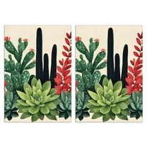 2 Pcs Funny Kitchen Towels,Cute Cactus Microfiber Dish Towels,Kitchen Tea Towels,Kitchen Towel Set (18" X 26")