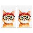 thumbnail image 1 of 2 Pcs Funny Kitchen Towels,Cute Cat Microfiber Dish Towels,Kitchen Tea Towels,Kitchen Towel Set (18" X 26"), 1 of 3
