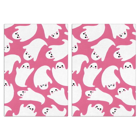 2 Pcs Funny Kitchen Towels,Cute Ghost Halloween Pattern Microfiber Dish Towels,Kitchen Tea Towels,Kitchen Towel Set (18" X 26")
