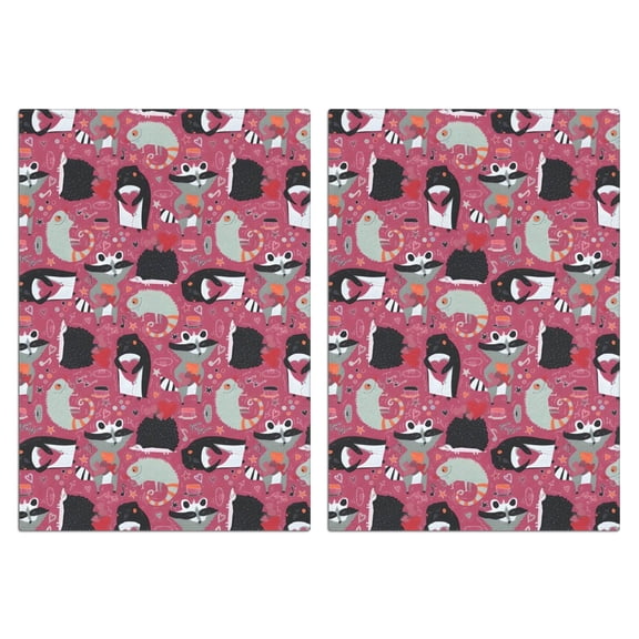 2 Pcs Funny Kitchen Towels,Cute Hedgehog and Animals Microfiber Dish Towels,Kitchen Tea Towels,Kitchen Towel Set (18" X 26")