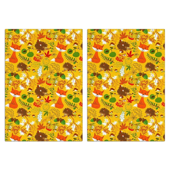 2 Pcs Funny Kitchen Towels,Cute Hedgehogs Animals Pattern Microfiber Dish Towels,Kitchen Tea Towels,Kitchen Towel Set (18" X 26")