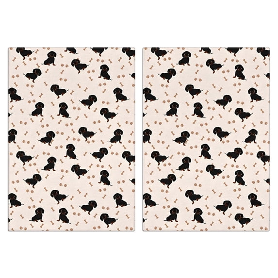 2 Pcs Funny Kitchen Towels,Dachshund Dog Microfiber Dish Towels,Kitchen Tea Towels,Kitchen Towel Set (18" X 26")