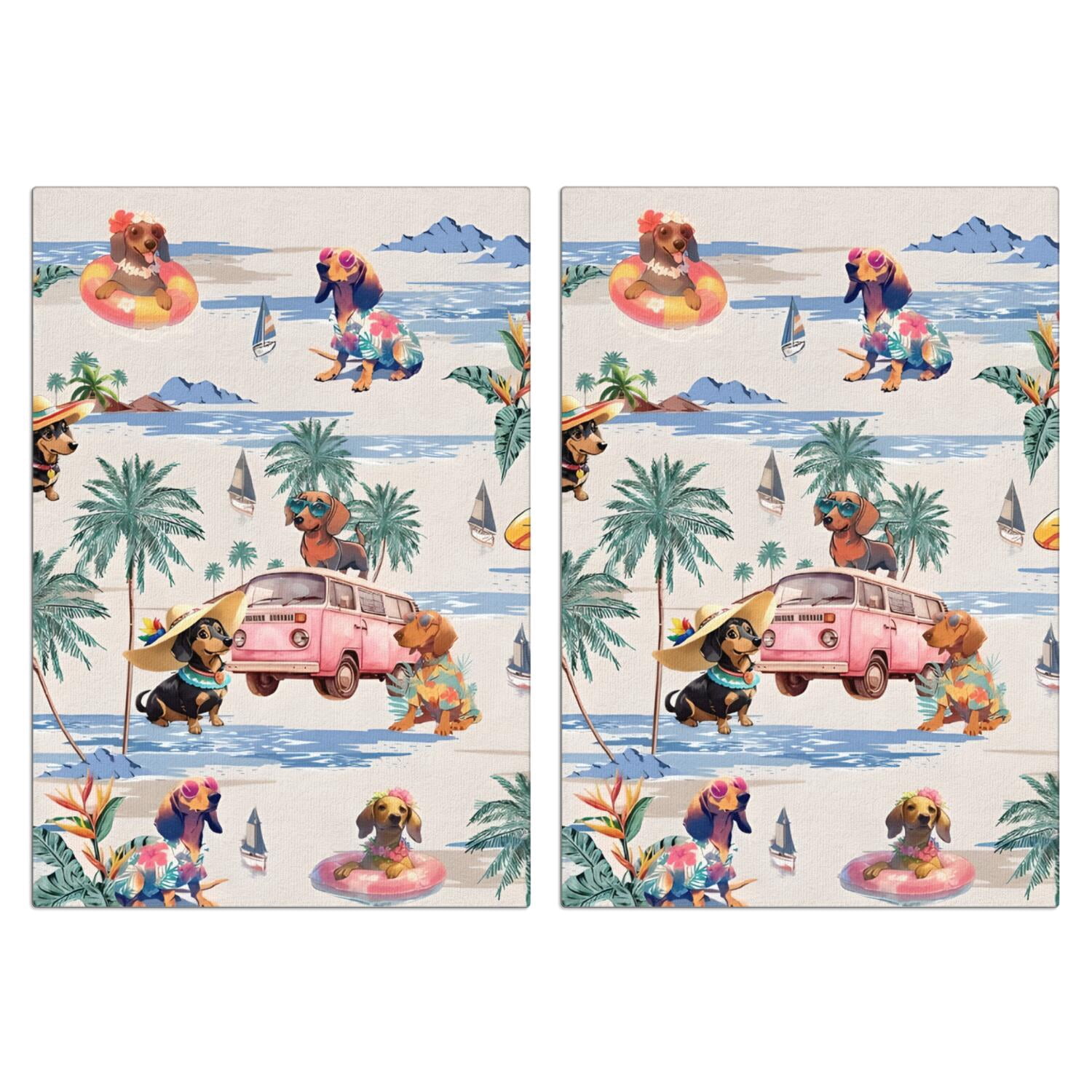 CafePress Hawaiian Dachshund Beach Towel - 30x60 Inches, Super Absorbent & Soft, Perfect For Pool & Beach - View #4