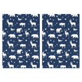 thumbnail image 1 of 2 Pcs Funny Kitchen Towels,Dark Blue Christmas Animal Pattern Microfiber Dish Towels,Kitchen Tea Towels,Kitchen Towel Set (18" X 26"), 1 of 7
