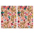 thumbnail image 1 of 2 Pcs Funny Kitchen Towels,Dogs with Flowers Microfiber Dish Towels,Kitchen Tea Towels,Kitchen Towel Set (18" X 26"), 1 of 3