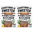 thumbnail image 1 of 2 Pcs Funny Kitchen Towels,Everything Is Sweeter in Nonna's Kitchen Microfiber Dish Towels,Kitchen Tea Towels,Kitchen Towel Set (18" X 26"), 1 of 3
