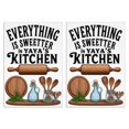 thumbnail image 1 of 2 Pcs Funny Kitchen Towels,Everything Is Sweeter in Yaya's Kitchen Microfiber Dish Towels,Kitchen Tea Towels,Kitchen Towel Set (18" X 26"), 1 of 3