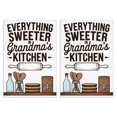 thumbnail image 1 of 2 Pcs Funny Kitchen Towels,Everything Sweeter in Grandmas Kitchen Microfiber Dish Towels,Kitchen Tea Towels,Kitchen Towel Set (18" X 26"), 1 of 3