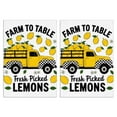 thumbnail image 1 of 2 Pcs Funny Kitchen Towels,Farm To Table Fresh Picked Lemons Microfiber Dish Towels,Kitchen Tea Towels,Kitchen Towel Set (18" X 26"), 1 of 3