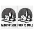 thumbnail image 1 of 2 Pcs Funny Kitchen Towels,Farm To Table Microfiber Dish Towels,Kitchen Tea Towels,Kitchen Towel Set (18" X 26"), 1 of 3