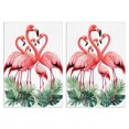 thumbnail image 1 of 2 Pcs Funny Kitchen Towels,Flamingos with Tropical Leaves Microfiber Dish Towels,Kitchen Tea Towels,Kitchen Towel Set (18" X 26"), 1 of 3