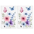 thumbnail image 1 of 2 Pcs Funny Kitchen Towels,Flowers with Butterflies Microfiber Dish Towels,Kitchen Tea Towels,Kitchen Towel Set (18" X 26"), 1 of 3