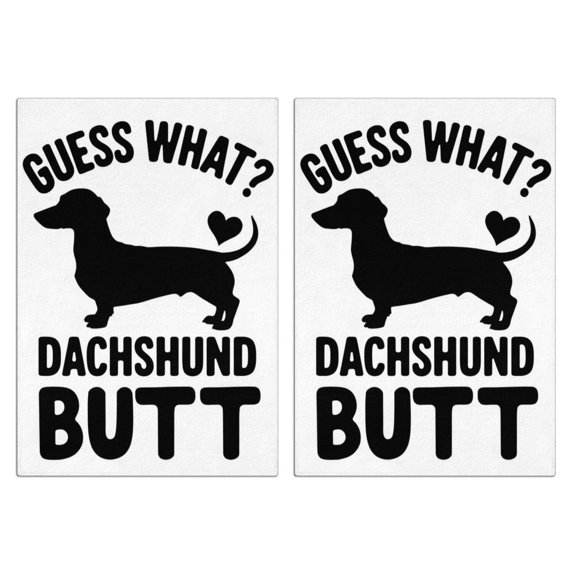 2 Pcs Funny Kitchen Towels,Funny Dachshund Kitchen Pattern Microfiber Dish Towels,Kitchen Tea Towels,Kitchen Towel Set (18" X 26")