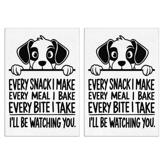 2 Pcs Funny Kitchen Towels,Funny Kitchen Cocker Spaniel Microfiber Dish Towels,Kitchen Tea Towels,Kitchen Towel Set (18" X 26")