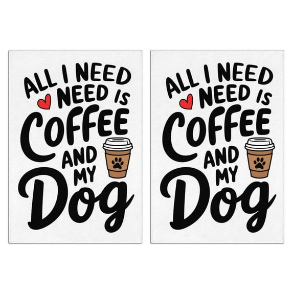 2 Pcs Funny Kitchen Towels,Funny Kitchen Coffee Pattern Microfiber Dish Towels,Kitchen Tea Towels,Kitchen Towel Set (18" X 26")