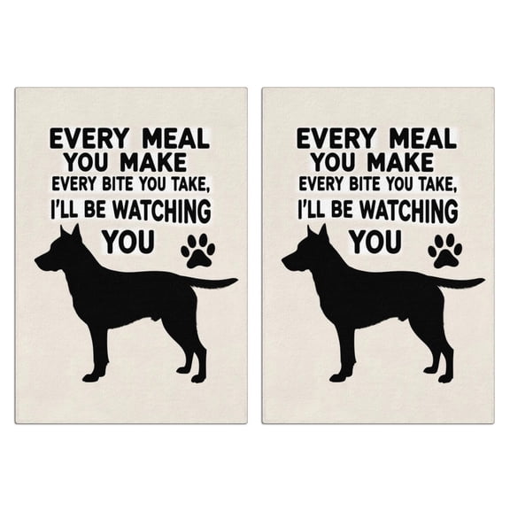 2 Pcs Funny Kitchen Towels,Funny Kitchen Dog Slogans Microfiber Dish Towels,Kitchen Tea Towels,Kitchen Towel Set (18" X 26")