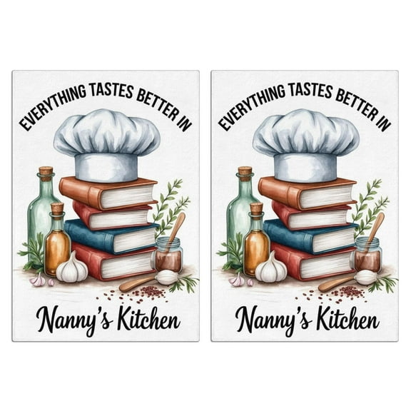 2 Pcs Funny Kitchen Towels,Funny Kitchen Quirky Patterns Microfiber Dish Towels,Kitchen Tea Towels,Kitchen Towel Set (18" X 26")