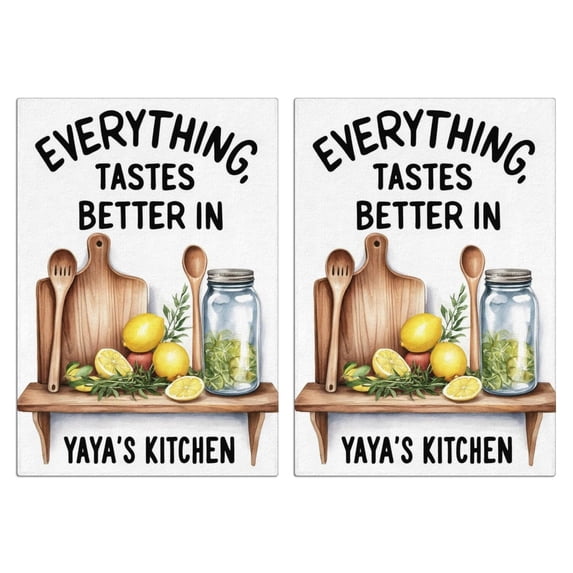 2 Pcs Funny Kitchen Towels,Funny Kitchen Quirky Patterns Microfiber Dish Towels,Kitchen Tea Towels,Kitchen Towel Set (18" X 26")