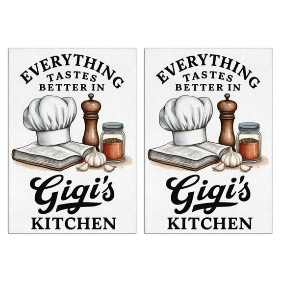 2 Pcs Funny Kitchen Towels,Funny Kitchen Quirky Patterns Microfiber Dish Towels,Kitchen Tea Towels,Kitchen Towel Set (18" X 26")