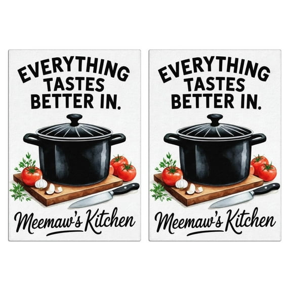 2 Pcs Funny Kitchen Towels,Funny Kitchen Quirky Patterns Microfiber Dish Towels,Kitchen Tea Towels,Kitchen Towel Set (18" X 26")