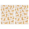 thumbnail image 1 of 2 Pcs Funny Kitchen Towels,Golden Retriever with Bones and Paws Microfiber Dish Towels,Kitchen Tea Towels,Kitchen Towel Set (18" X 26"), 1 of 3