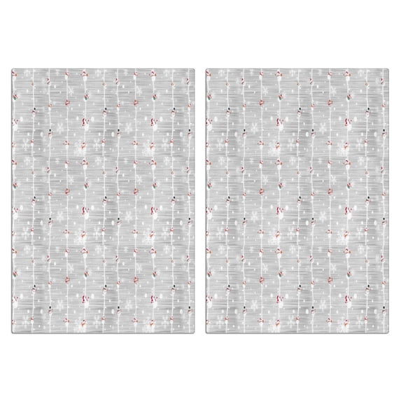 2 Pcs Funny Kitchen Towels,Gray Christmas Snowman Pattern Microfiber Dish Towels,Kitchen Tea Towels,Kitchen Towel Set (18" X 26")