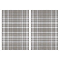 2 Pcs Funny Kitchen Towels,Gray White Plaid Checkered Pattern Microfiber Dish Towels,Kitchen Tea Towels,Kitchen Towel Set (18" X 26")
