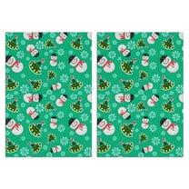 2 Pcs Funny Kitchen Towels,Green Christmas Snowman Pattern Microfiber Dish Towels,Kitchen Tea Towels,Kitchen Towel Set (18" X 26")
