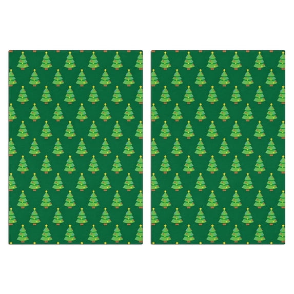 2 Pcs Funny Kitchen Towels,Green Christmas Tree Pattern Microfiber Dish Towels,Kitchen Tea Towels,Kitchen Towel Set (18" X 26")