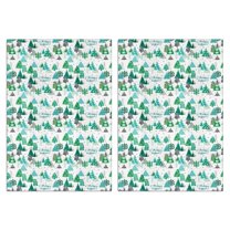2 Pcs Funny Kitchen Towels,Green Christmas Tree and Text Pattern Microfiber Dish Towels,Kitchen Tea Towels,Kitchen Towel Set (18" X 26")