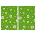thumbnail image 1 of 2 Pcs Funny Kitchen Towels,Green Daisy Flower Orange Centers Pattern Microfiber Dish Towels,Kitchen Tea Towels,Kitchen Towel Set (18" X 26"), 1 of 7
