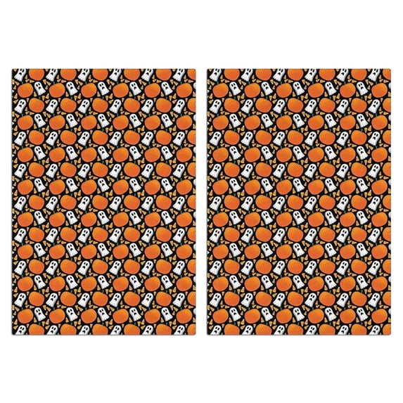 2 Pcs Funny Kitchen Towels,Halloween Ghost & Pumpkin Pattern Microfiber Dish Towels,Kitchen Tea Towels,Kitchen Towel Set (18" X 26")
