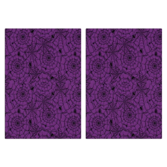2 Pcs Funny Kitchen Towels,Halloween Purple Spider Web Pattern Microfiber Dish Towels,Kitchen Tea Towels,Kitchen Towel Set (18" X 26")