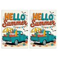 thumbnail image 1 of 2 Pcs Funny Kitchen Towels,Hello Summer Truck with Surfboards Microfiber Dish Towels,Kitchen Tea Towels,Kitchen Towel Set (18" X 26"), 1 of 3