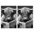 thumbnail image 1 of 2 Pcs Funny Kitchen Towels,Highland Cow Reading Newspaper Microfiber Dish Towels,Kitchen Tea Towels,Kitchen Towel Set (18" X 26"), 1 of 3