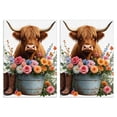 thumbnail image 1 of 2 Pcs Funny Kitchen Towels,Highland Cow with Flowers Microfiber Dish Towels,Kitchen Tea Towels,Kitchen Towel Set (18" X 26"), 1 of 3