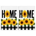 thumbnail image 1 of 2 Pcs Funny Kitchen Towels,Home Sunflower Buffalo Check Microfiber Dish Towels,Kitchen Tea Towels,Kitchen Towel Set (18" X 26"), 1 of 3