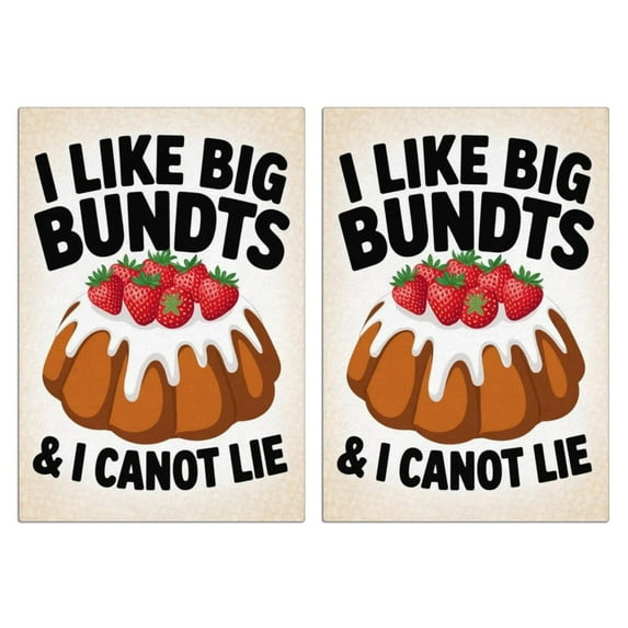 2 Pcs Funny Kitchen Towels,I Like Big Bundts and I Cannot Lie Microfiber Dish Towels,Kitchen Tea Towels,Kitchen Towel Set (18" X 26")