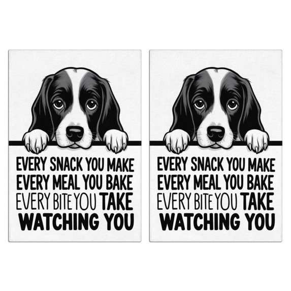 2 Pcs Funny Kitchen Towels,I'll Be Watching You Microfiber Dish Towels,Kitchen Tea Towels,Kitchen Towel Set (18" X 26")