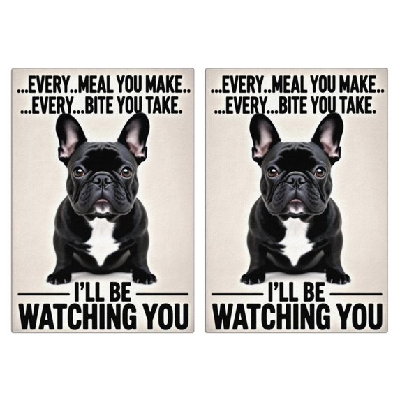 2 Pcs Funny Kitchen Towels,I'll Be Watching You Microfiber Dish Towels,Kitchen Tea Towels,Kitchen Towel Set (18" X 26")